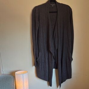 Women's Barefoot Dreams Black Open Front Cardigan Sweater